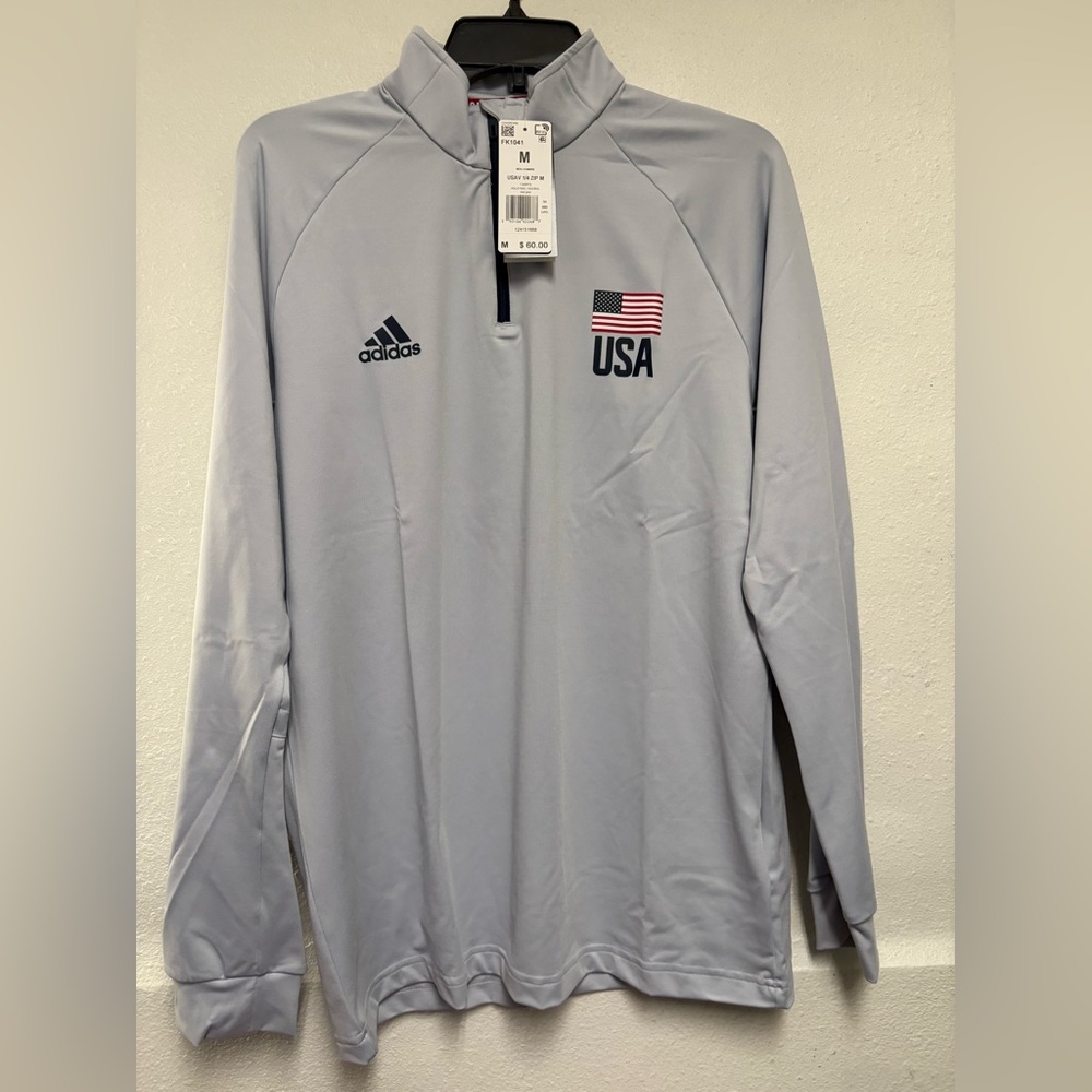 adidas Men USA VOLLEYBALL 1/4 ZIP SWEATSHIRT #104